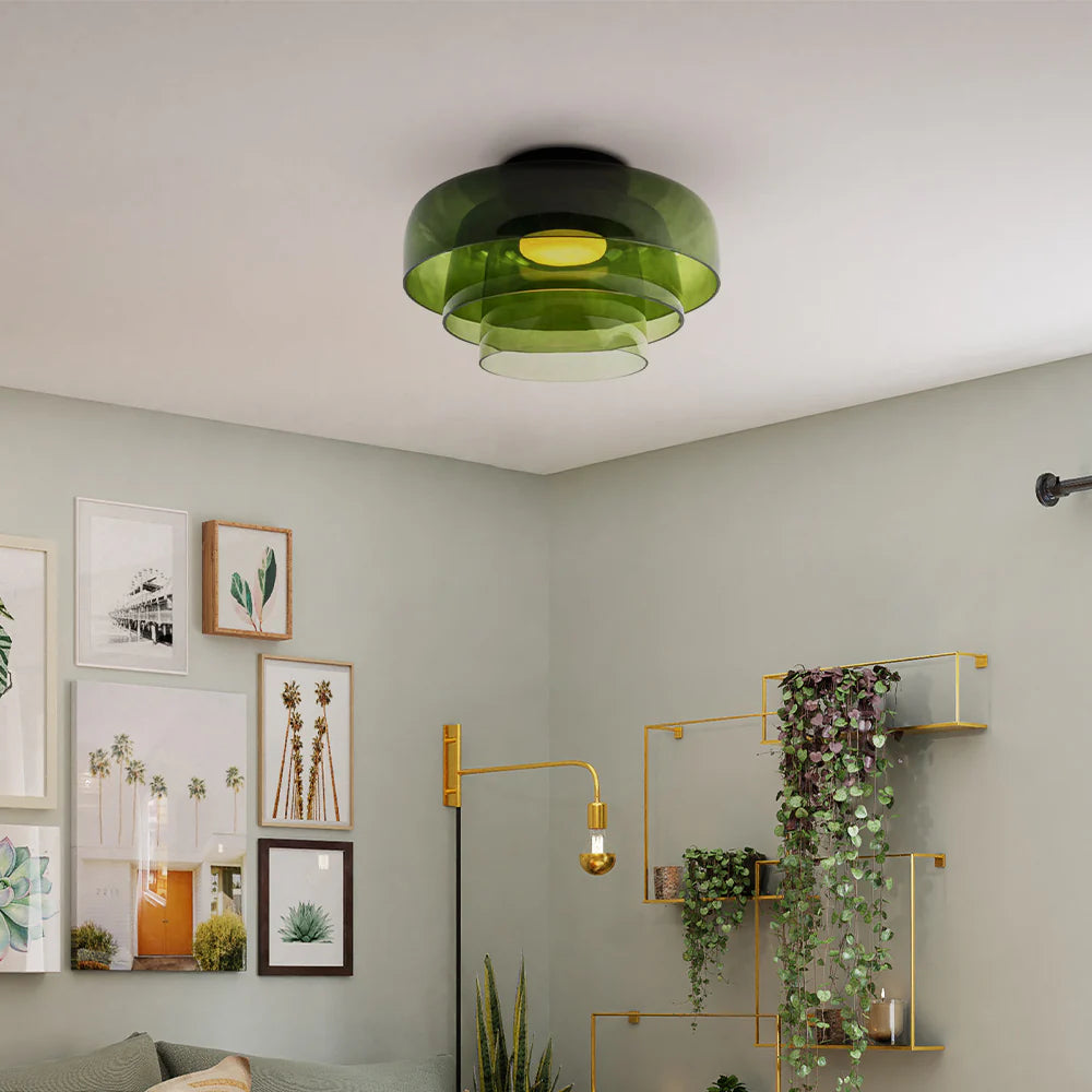 Nebula | Moderne Laagglanzende Glazen Koepel Plafondlamp
