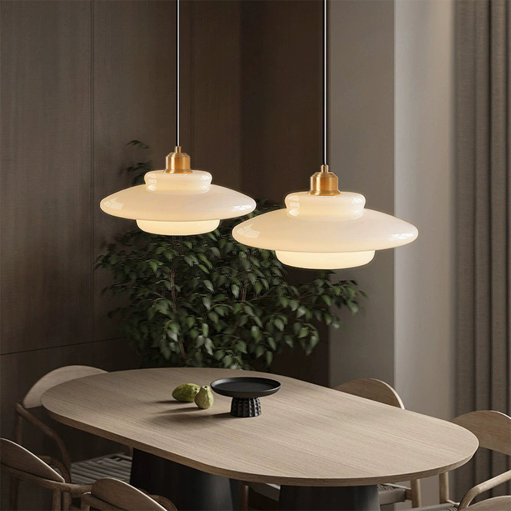 Vellum | Nordic Laag Opaque Glas Hanglamp
