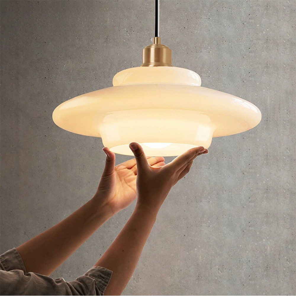 Vellum | Nordic Laag Opaque Glas Hanglamp
