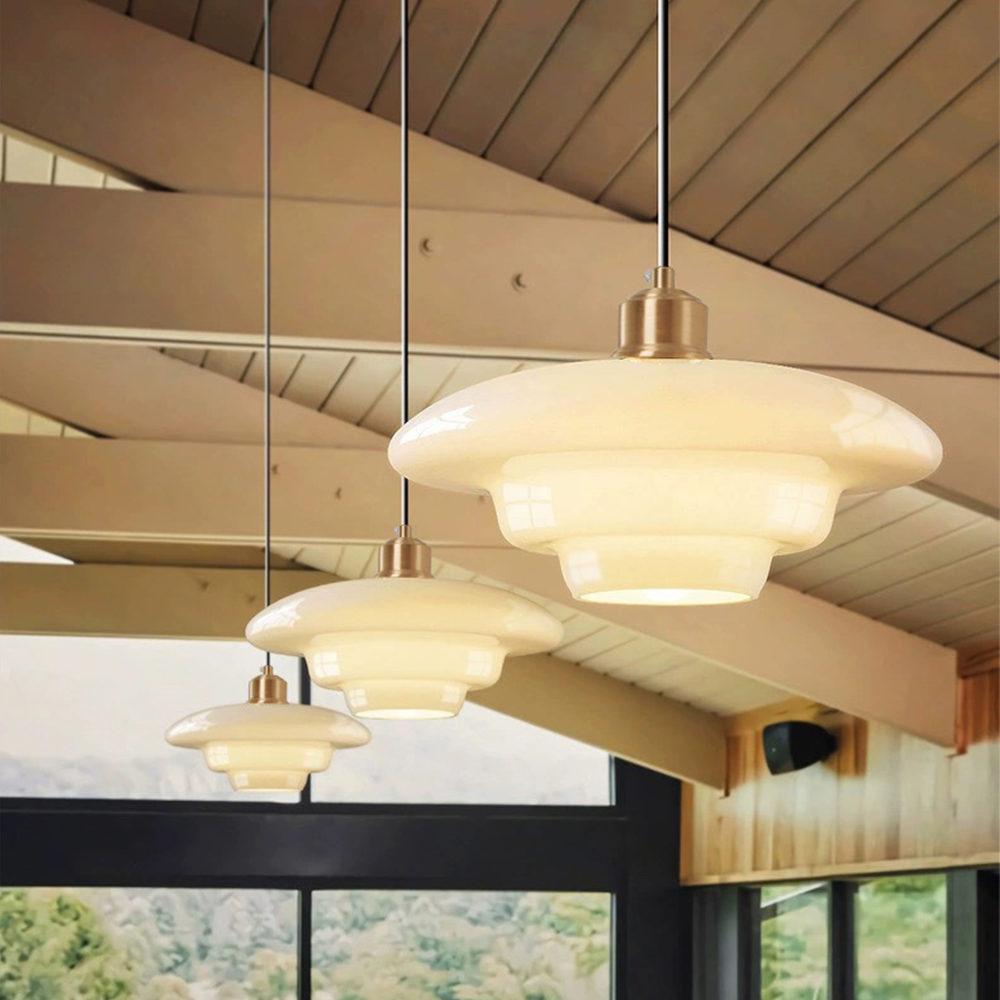 Vellum | Nordic Laag Opaque Glas Hanglamp