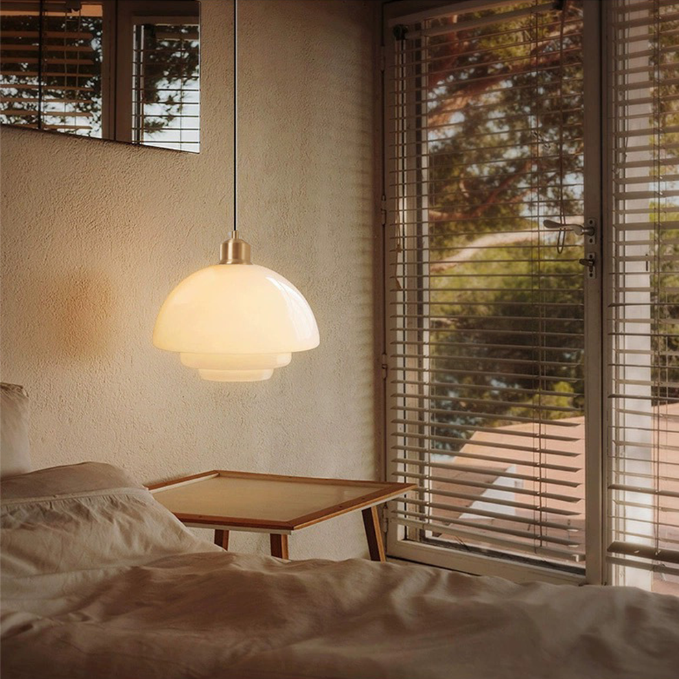 Vellum | Nordic Laag Opaque Glas Hanglamp