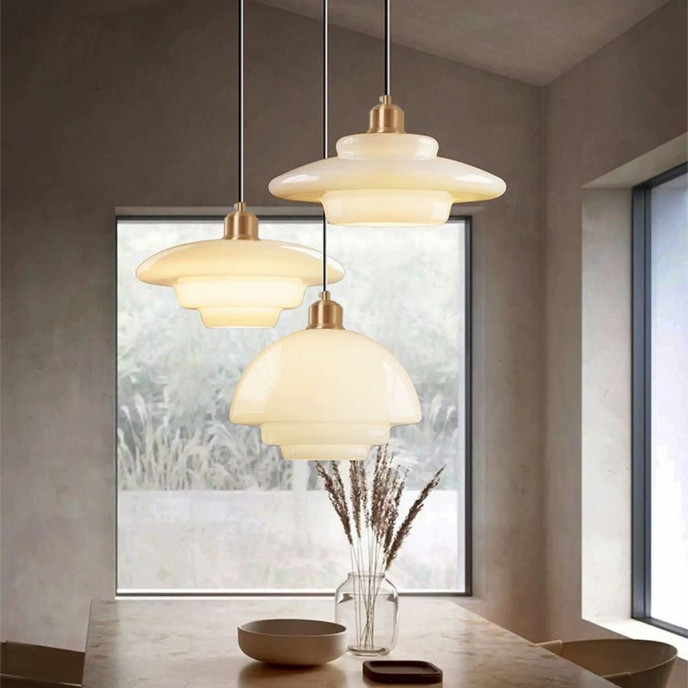 Vellum | Nordic Laag Opaque Glas Hanglamp