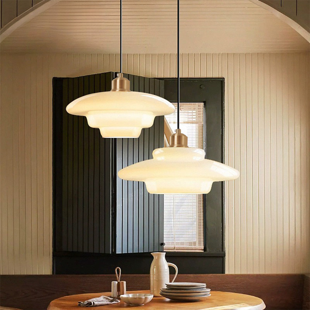 Vellum | Nordic Laag Opaque Glas Hanglamp