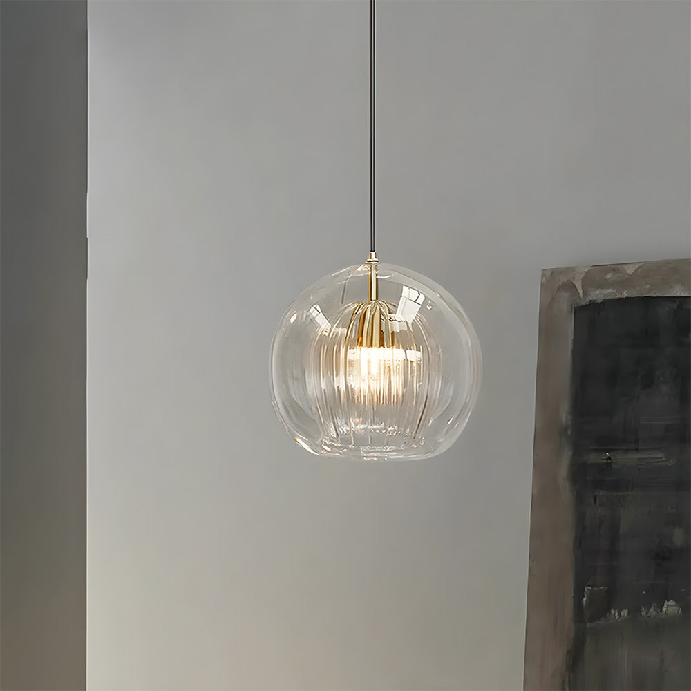 Orbia | Hedendaagse Geribbelde Globe Hanglamp