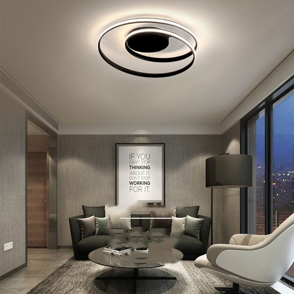 Spira | Strakke Minimalistische Spiraalring Plafondlamp