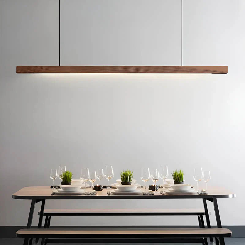 Ligna | Moderne Scandinavische Lineaire Houten Hanglamp