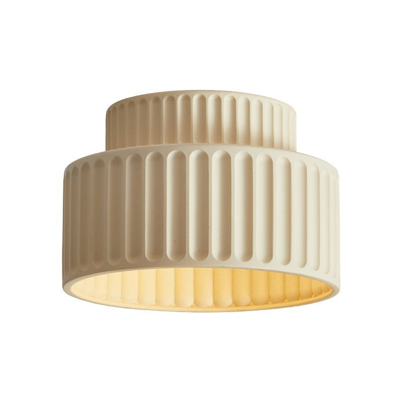 Ceramis | Moderne Geribbelde Hars Plafondlamp