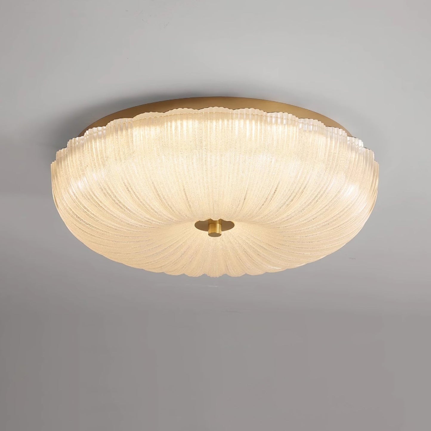 Kendrovia | Noordse Geribbelde Glanzende Glazen Plafondlamp