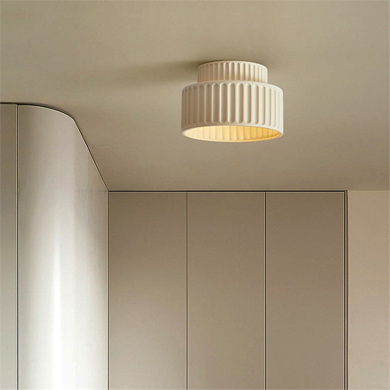 Ceramis | Moderne Geribbelde Hars Plafondlamp