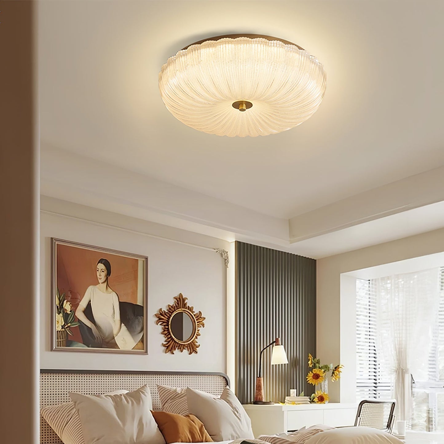 Halo | Elegante Textuur Golfglas Plafondlamp