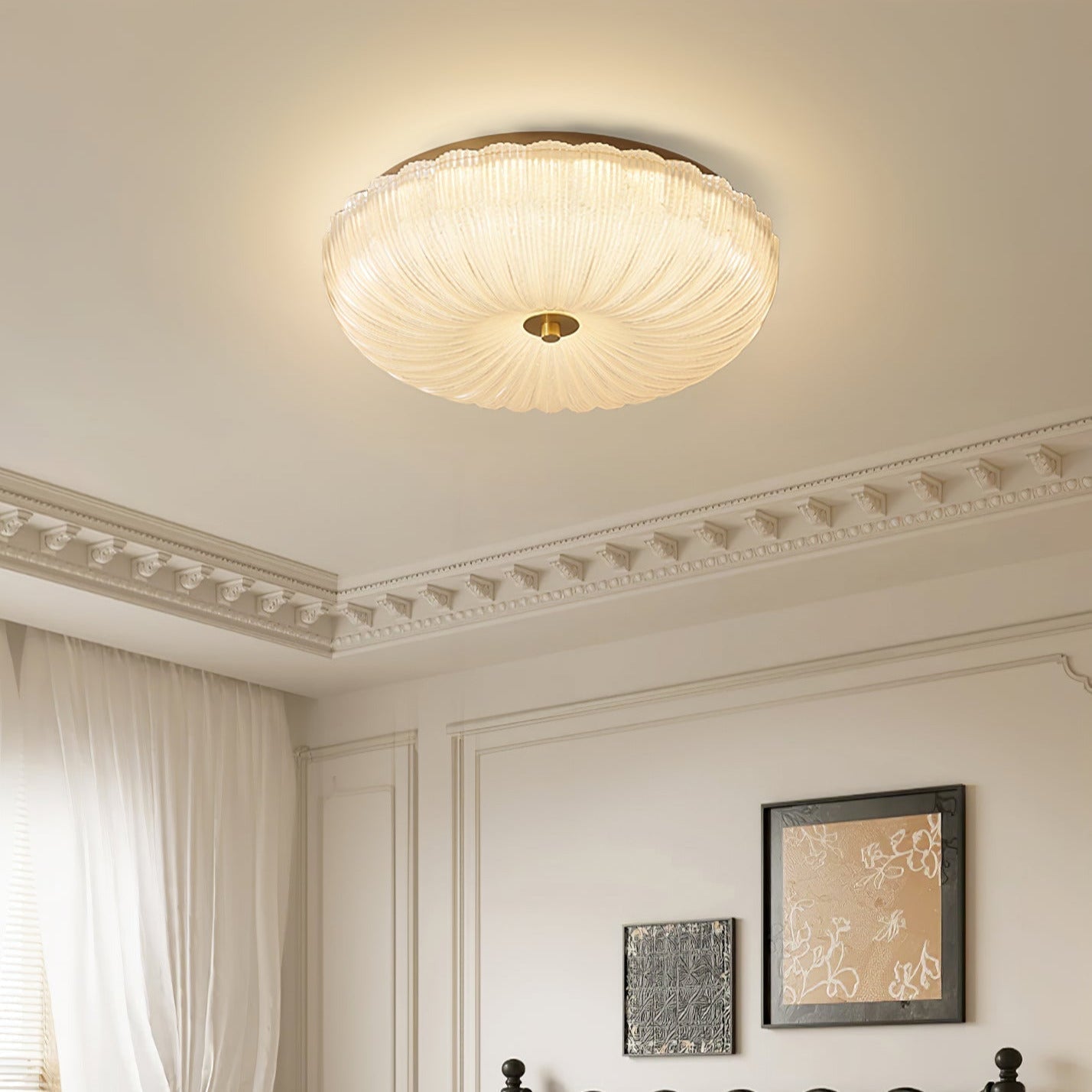 Halo | Elegante Textuur Golfglas Plafondlamp