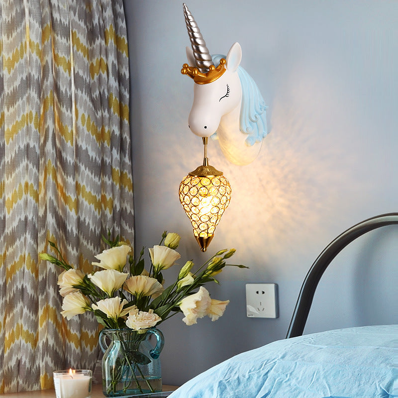 Whimthos | Speelse Eenhoorn Silhouet Kinderkamer Wandlamp
