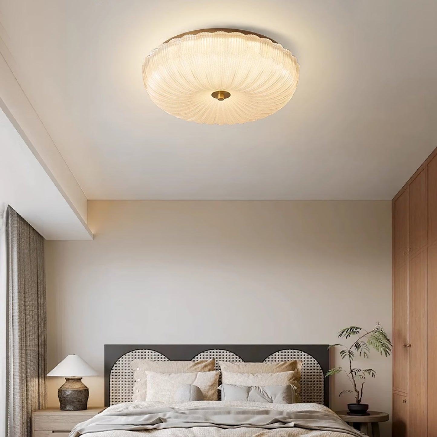 Halo | Elegante Textuur Golfglas Plafondlamp
