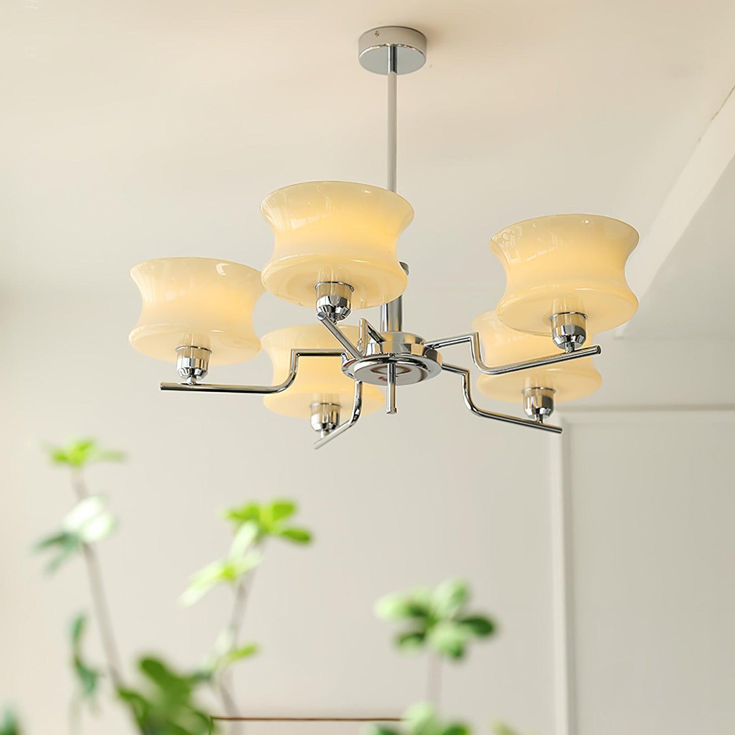 Kendroma | Antiek geïnspireerde gebogen bolvormige glazen plafondlamp