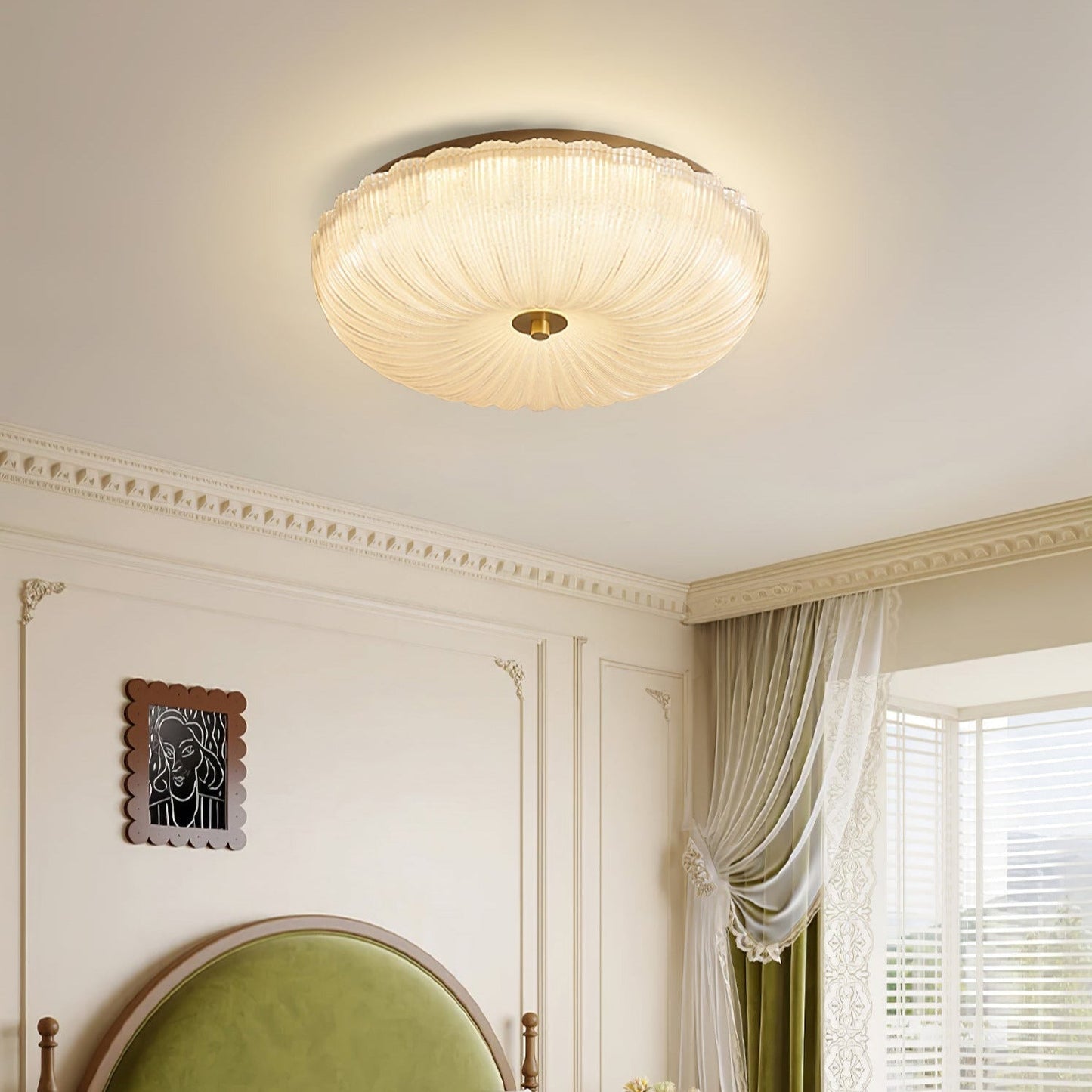 Halo | Elegante Textuur Golfglas Plafondlamp