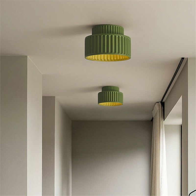 Ceramis | Moderne Geribbelde Hars Plafondlamp