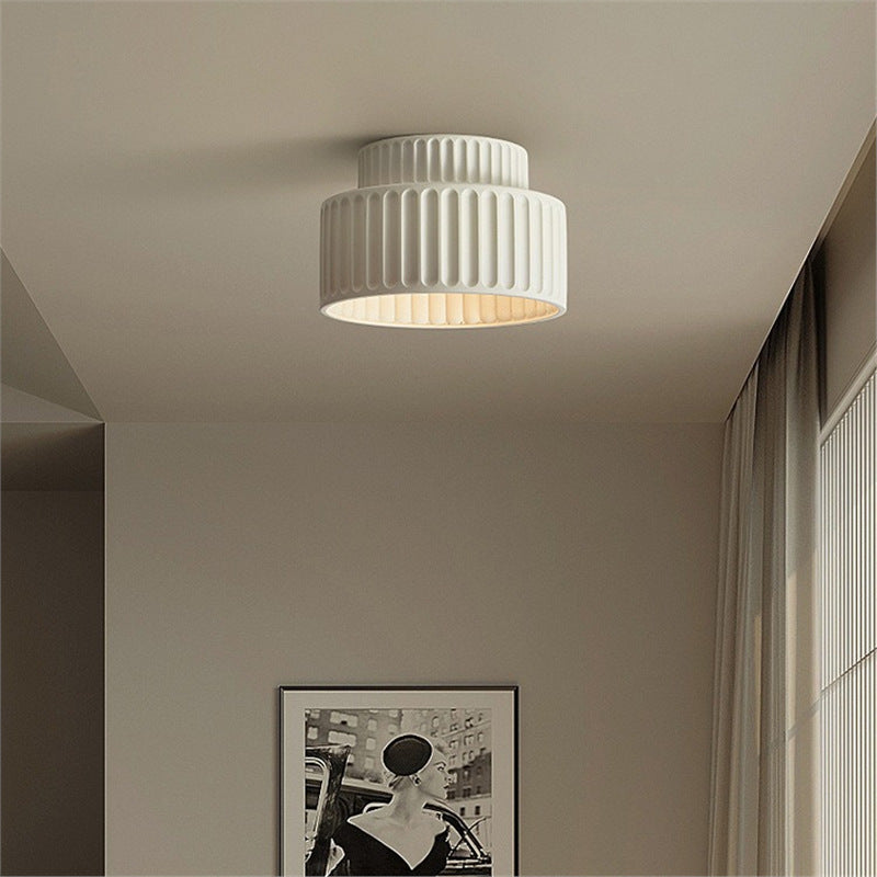 Ceramis | Moderne Geribbelde Hars Plafondlamp