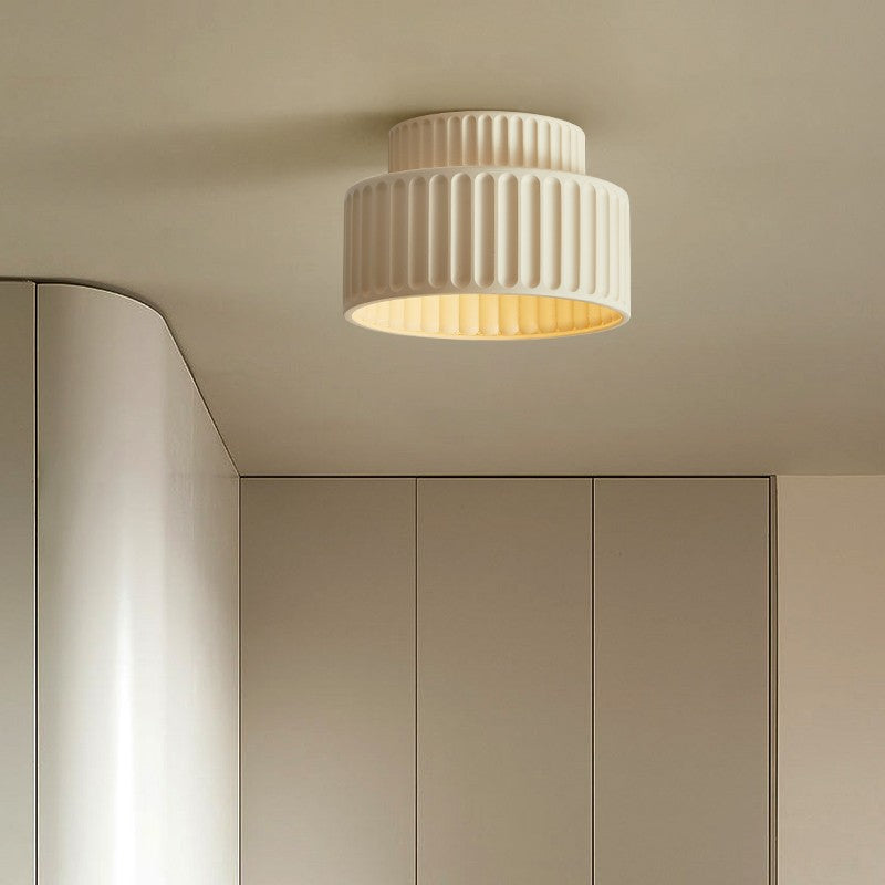 Ceramis | Moderne Geribbelde Hars Plafondlamp