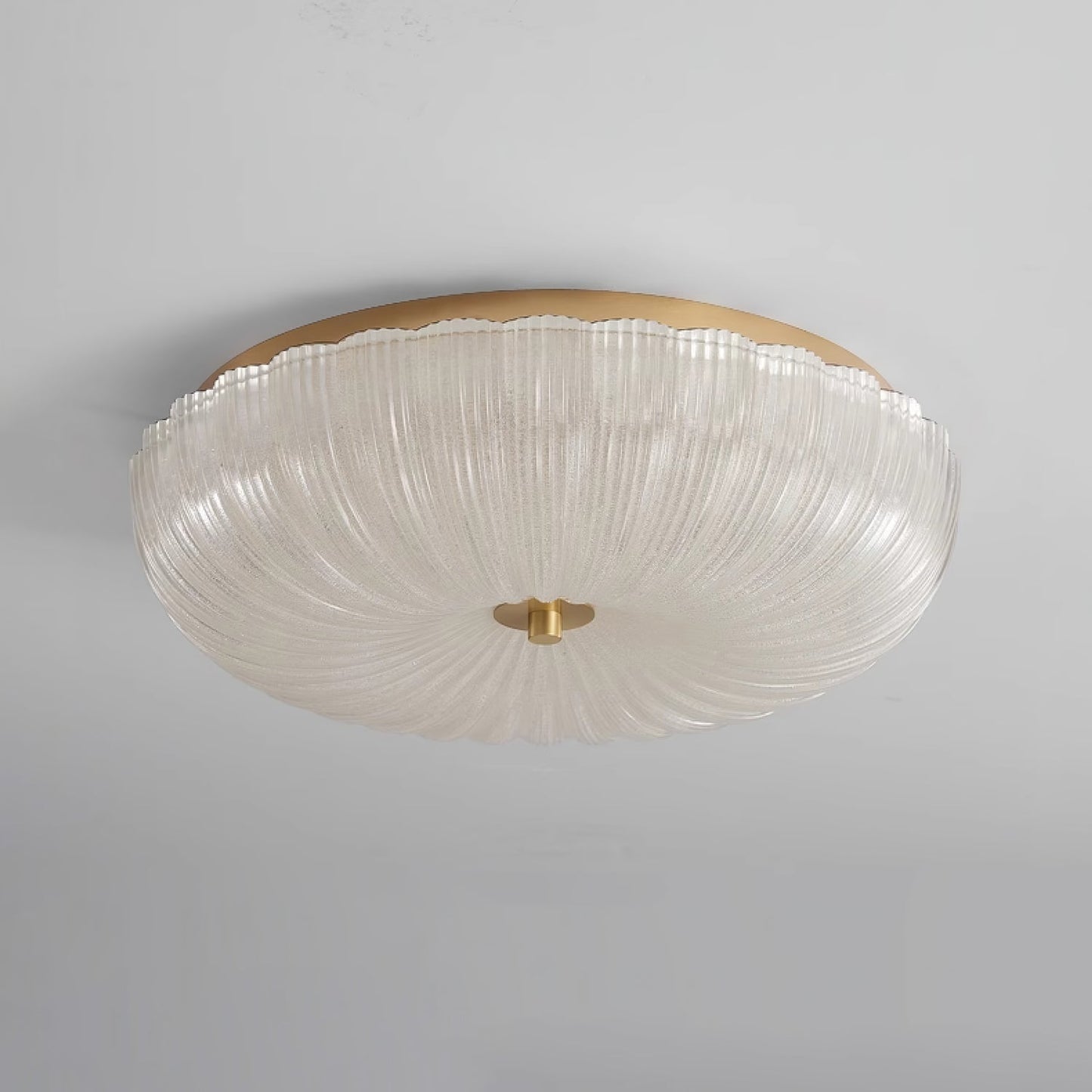 Kendrovia | Noordse Geribbelde Glanzende Glazen Plafondlamp