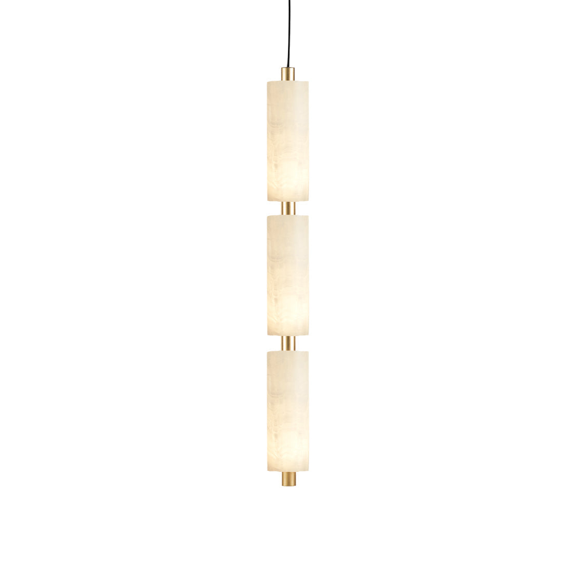 Lythara | Lineaire Minimalistische Alabaster Steen Kolom Hanglamp