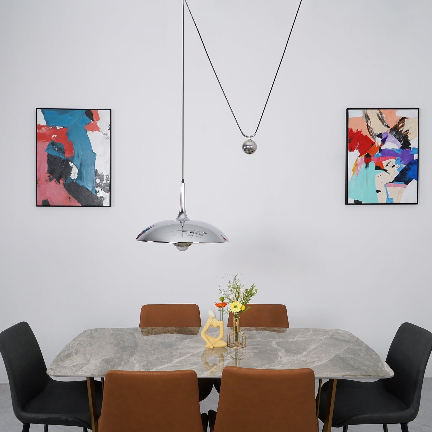 Zandorox | Koepel mid-century contragewicht hanglamp