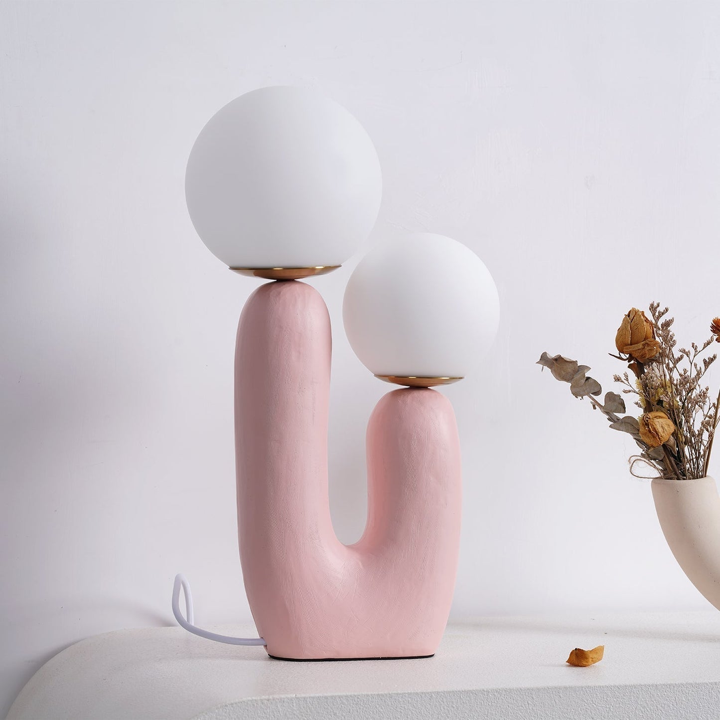 Corisande | Avant-Garde Ruwe Sculpturale Glazen Bol Tafellamp