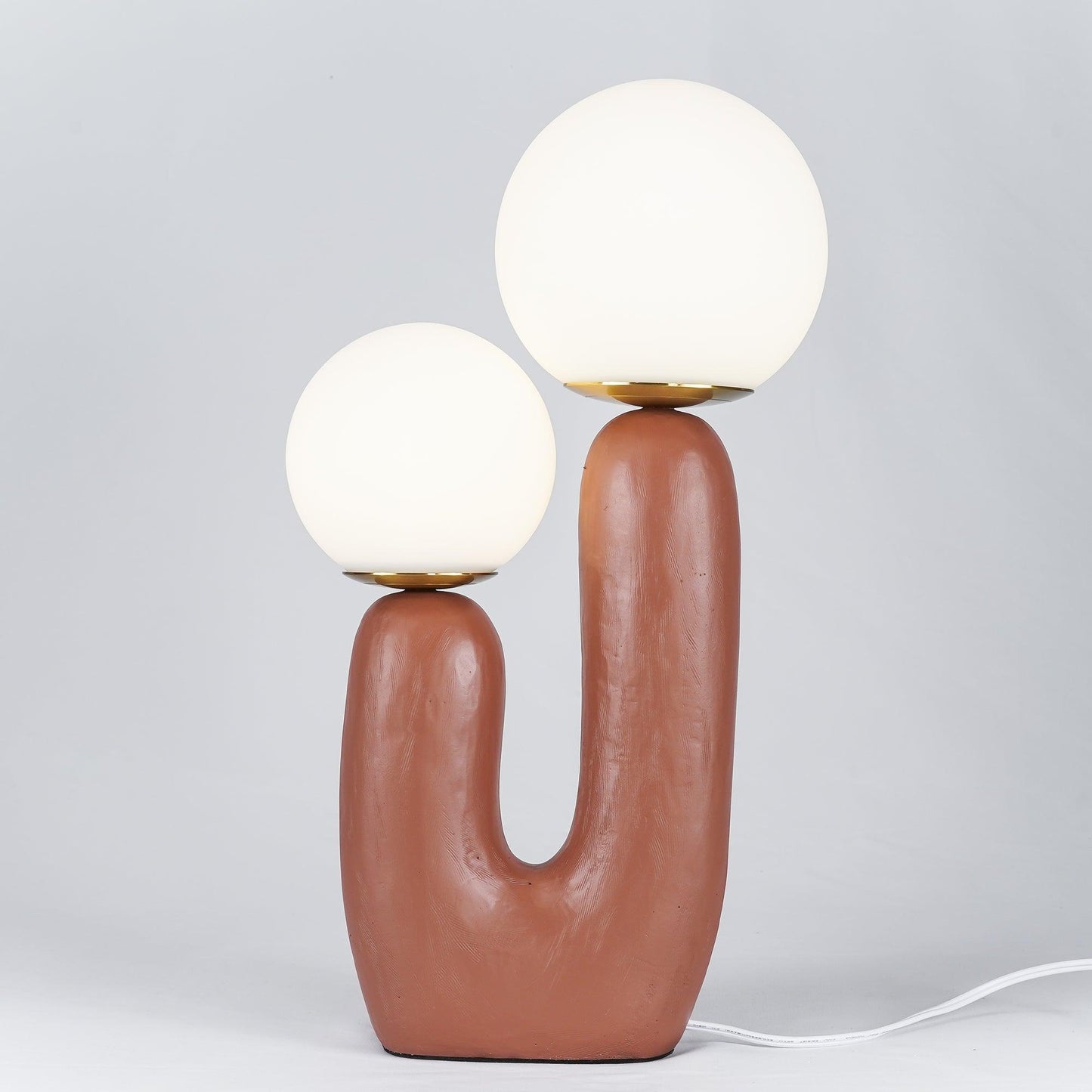Corisande | Avant-Garde Ruwe Sculpturale Glazen Bol Tafellamp