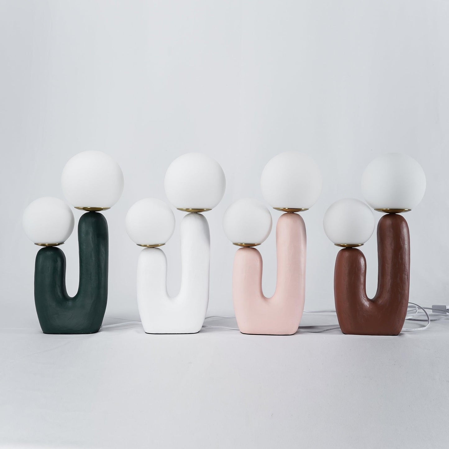 Corisande | Avant-Garde Ruwe Sculpturale Glazen Bol Tafellamp