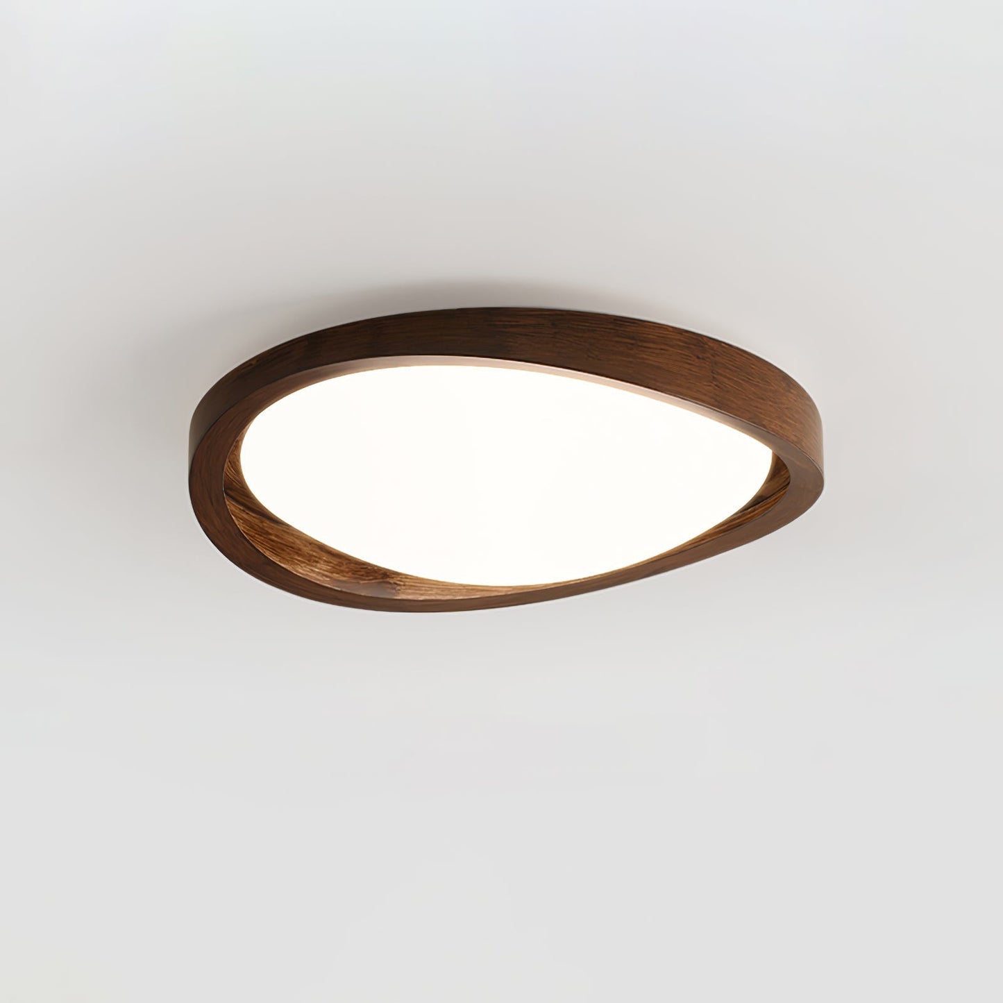 Kaelisyn | Organische Gebogen Houten Geometrische Silhouet Opbouw Plafondlamp