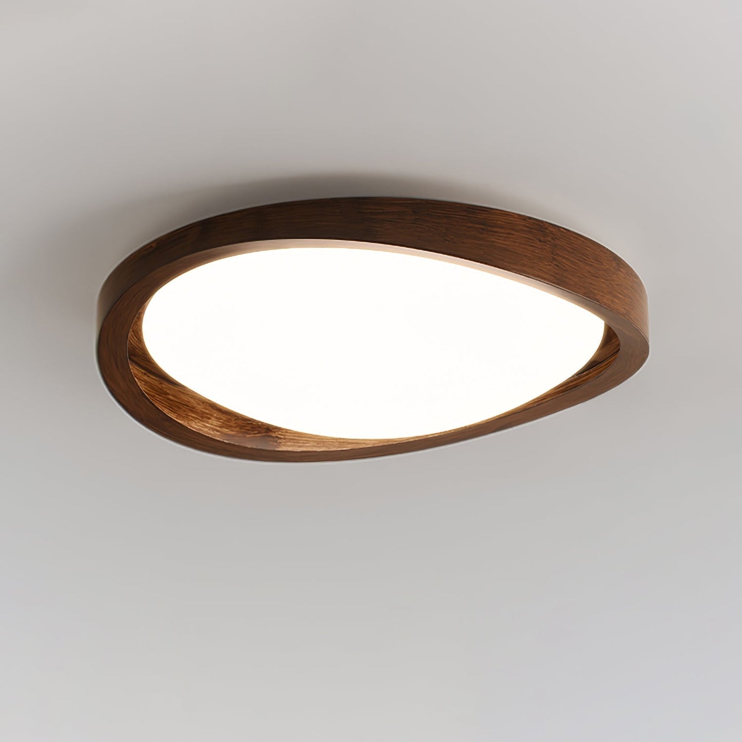 Kaelisyn | Organische Gebogen Houten Geometrische Silhouet Opbouw Plafondlamp