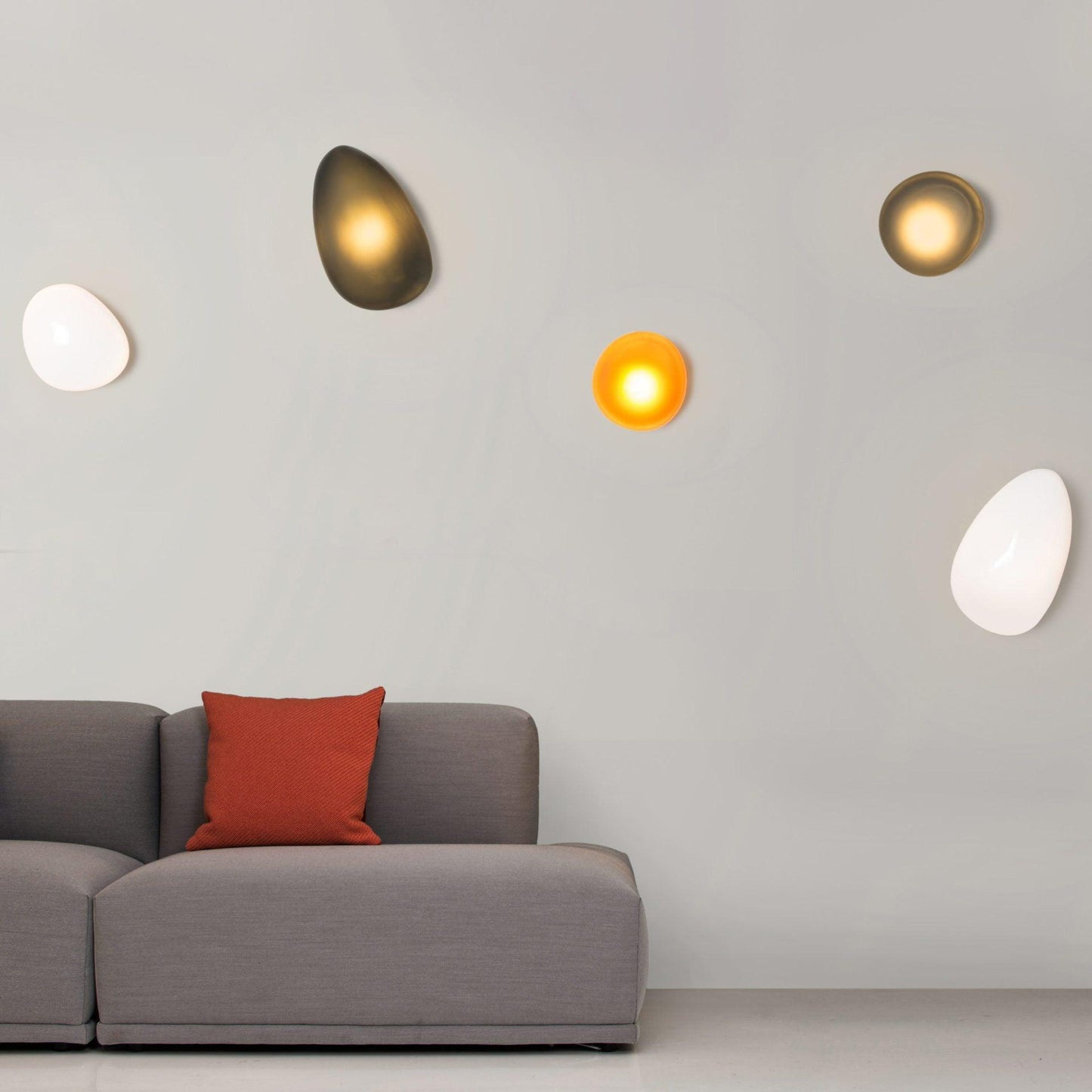 Caldrion | Met de Hand Geblazen Glazen Kiezel Wandlamp