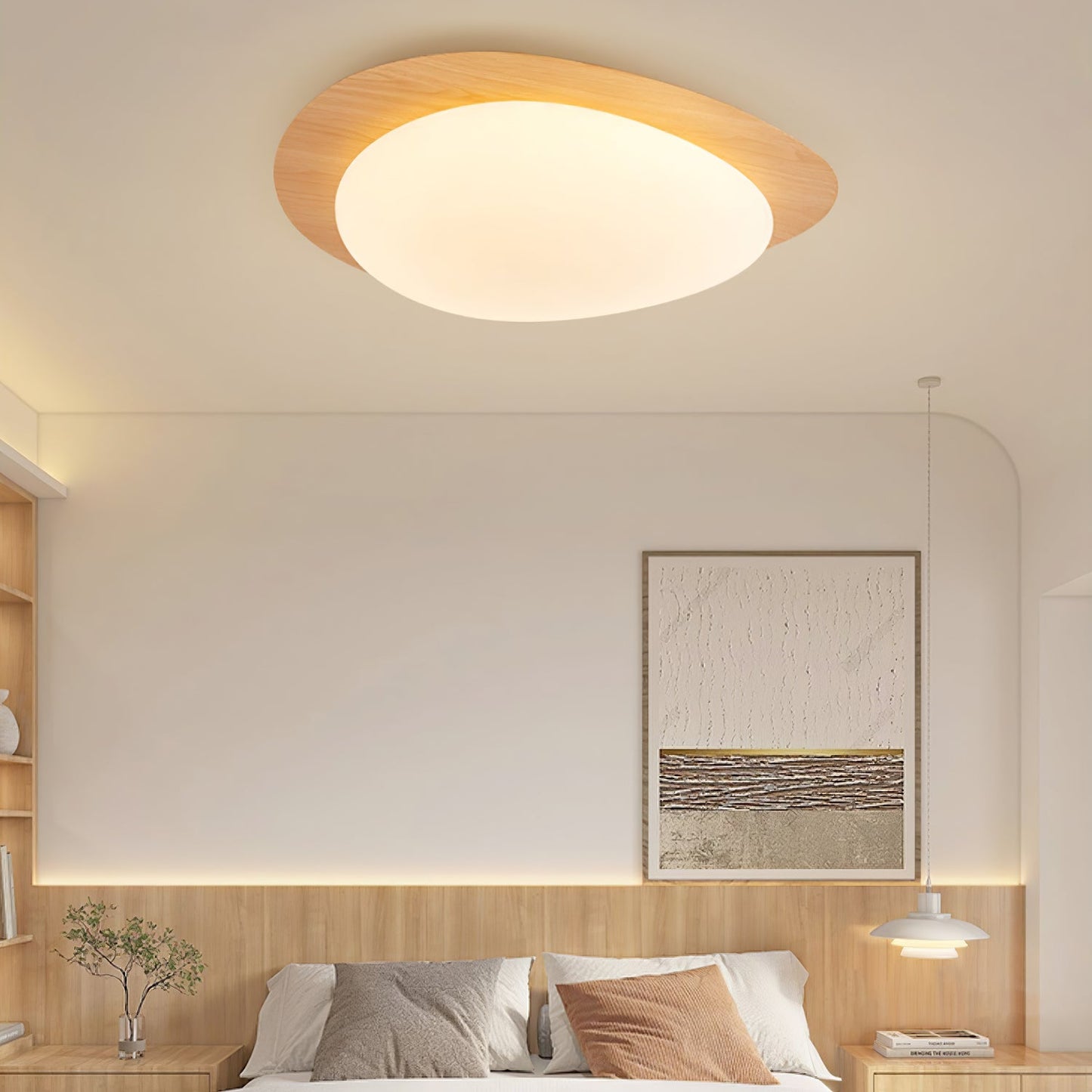 Elenorris | Sculpturale Kiezel Silhouet Opbouw Plafondlamp