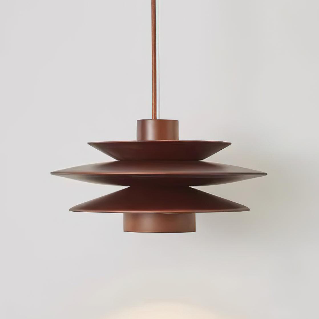 Aerislys | Mid Century Gelaagde Houten Schijven Hanglamp