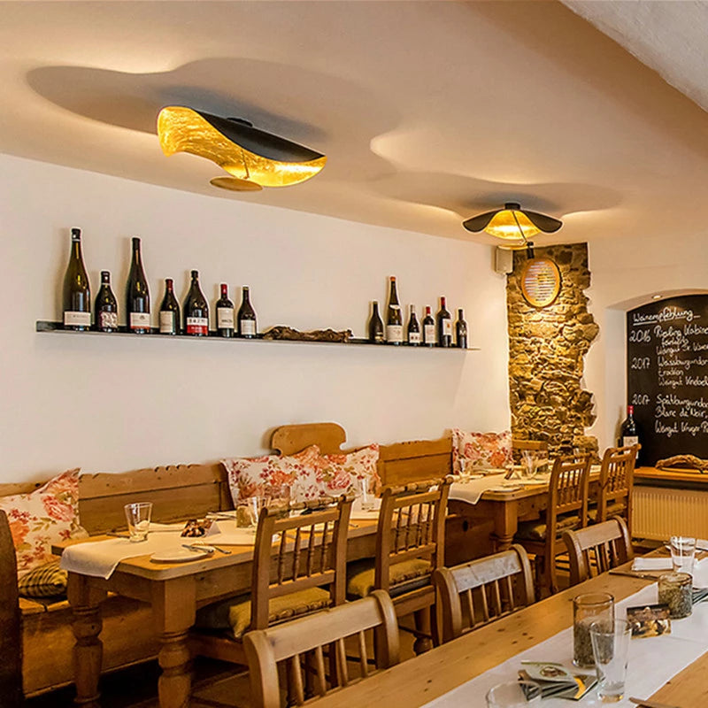 Elnari | Gesculpteerde Blad Silhouet Moderne Hangplafondlamp