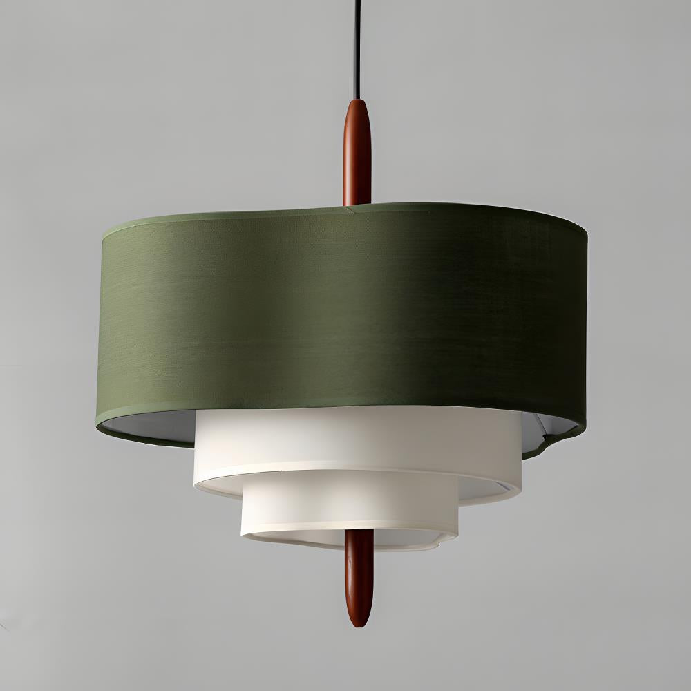 Elow | Moderne Scandi Geplooide Stof Drum Hanglamp