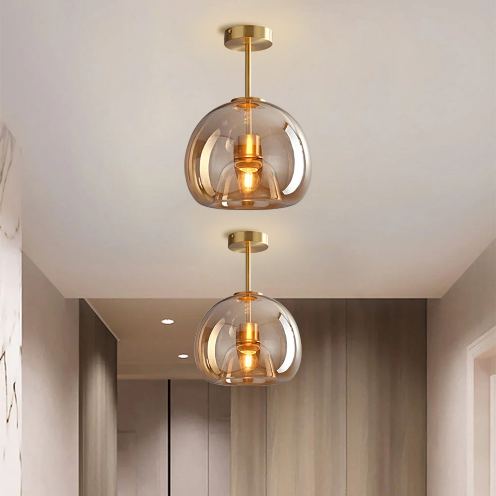 Fumea | Moderne Getinte Glazen Bol Plafondlamp