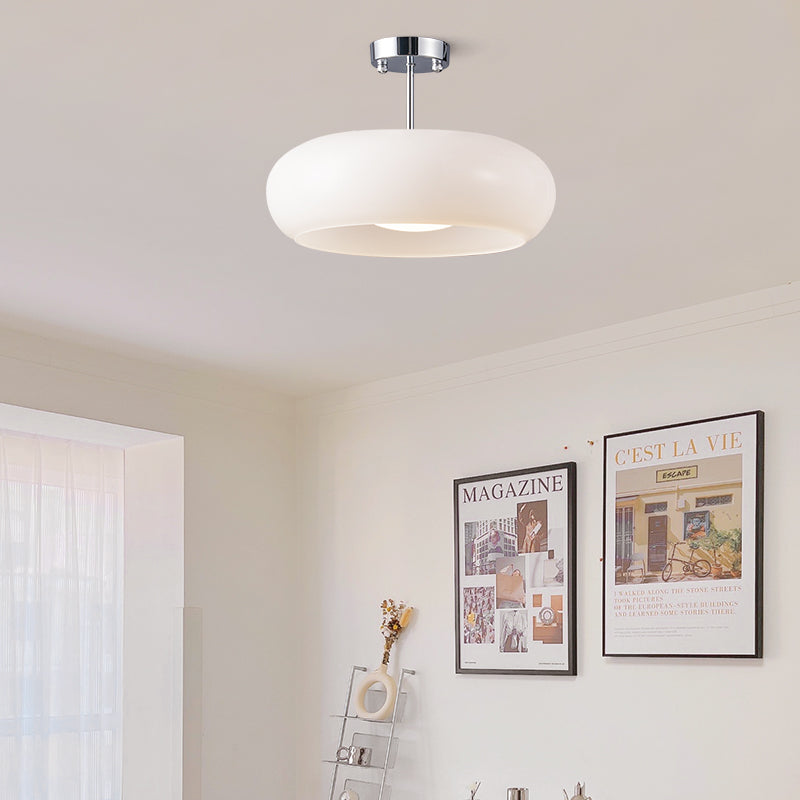 Vitrea | Retro Glanzende Koepel Semi Flush Plafondlamp