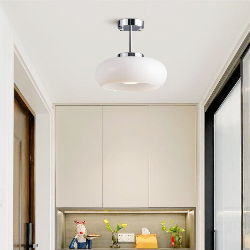 Vitrea | Retro Glanzende Koepel Semi Flush Plafondlamp