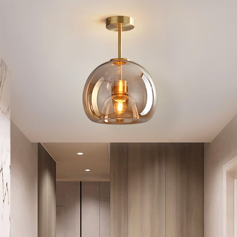 Fumea | Moderne Getinte Glazen Bol Plafondlamp