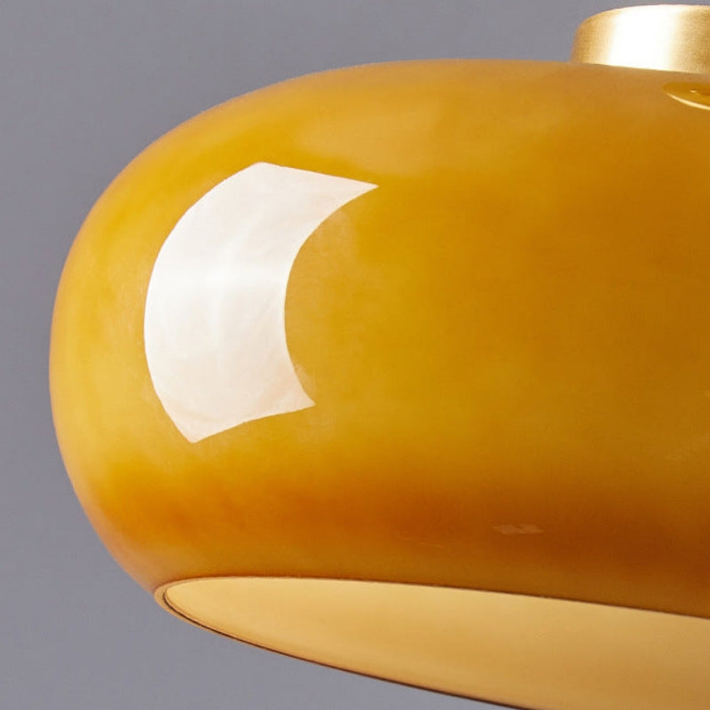 Vitrea | Retro Glanzende Koepel Semi Flush Plafondlamp