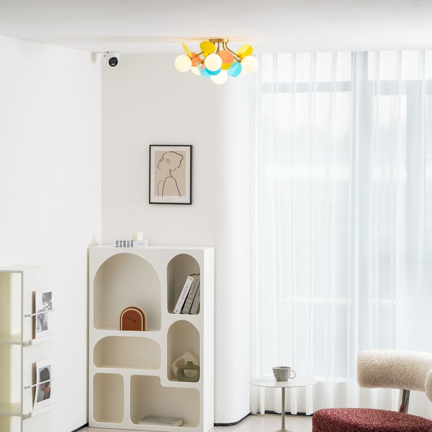 Kalythos | Sculpturale Geometrische Schijf Cluster Semi Opbouw Plafondlamp