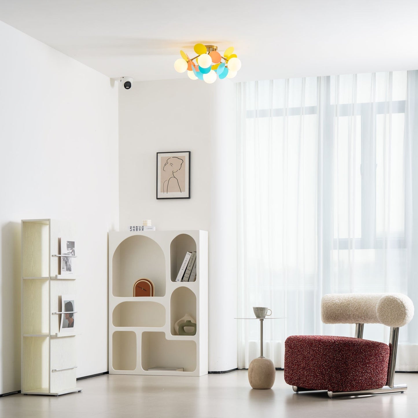 Kalythos | Sculpturale Geometrische Schijf Cluster Semi Opbouw Plafondlamp