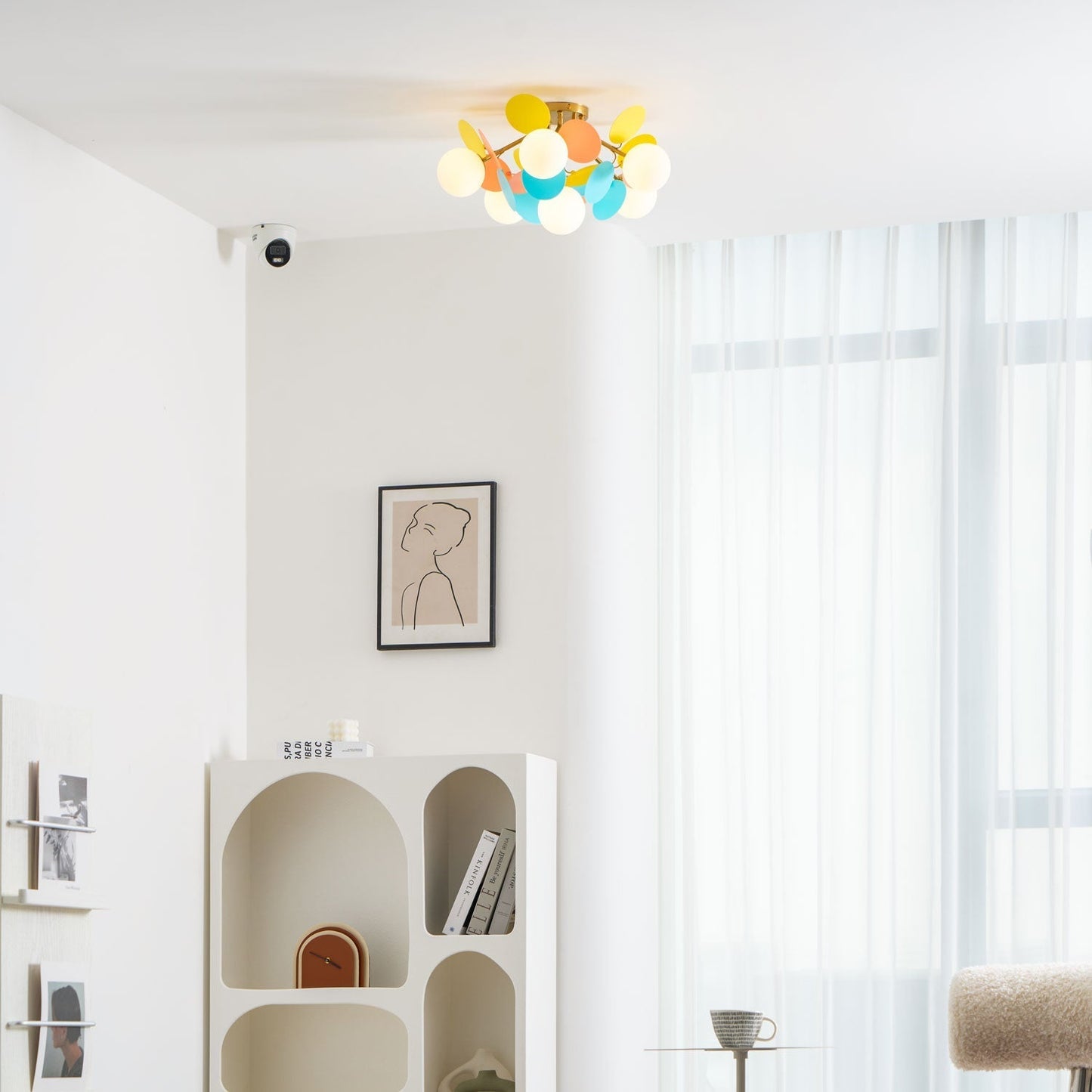 Kalythos | Sculpturale Geometrische Schijf Cluster Semi Opbouw Plafondlamp