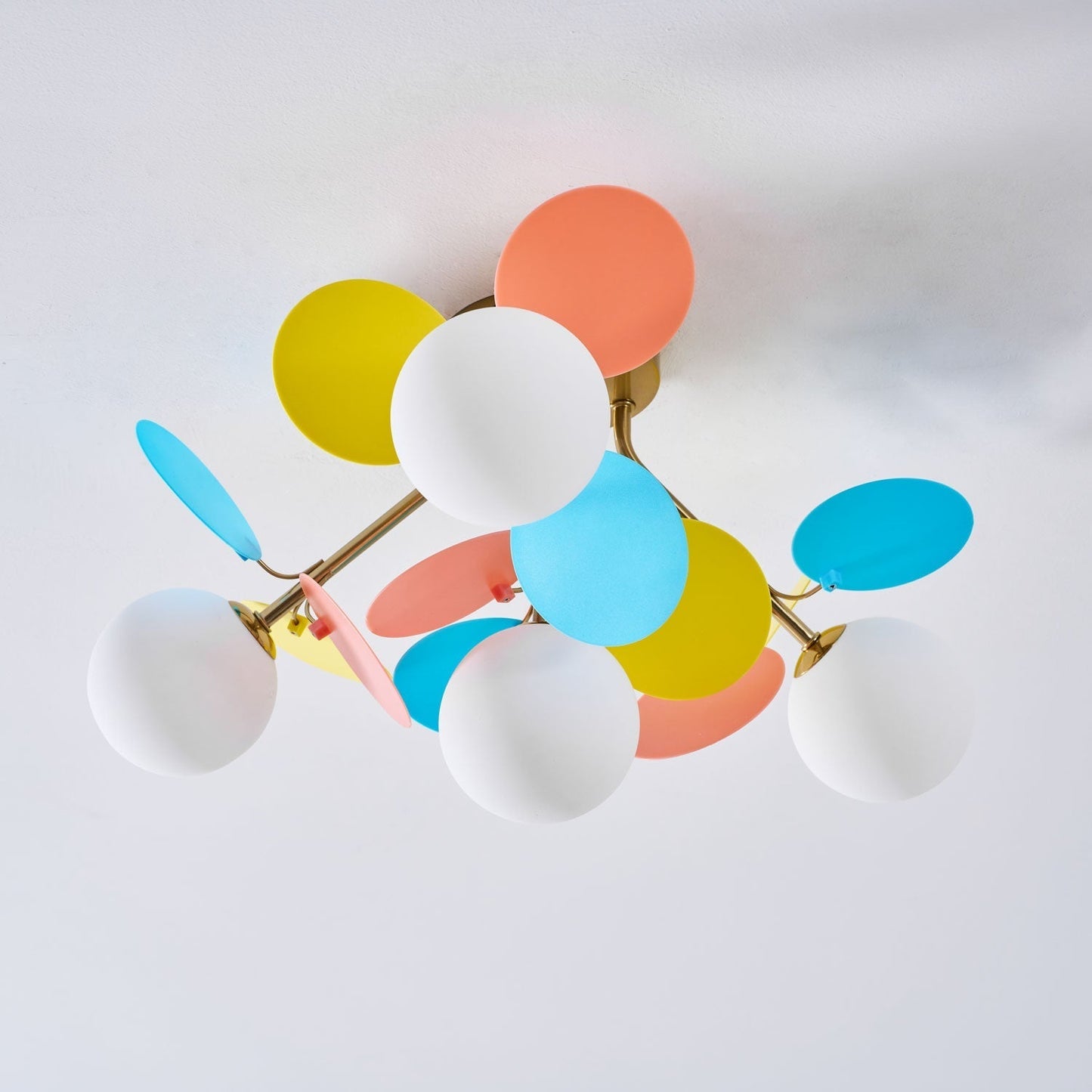 Kalythos | Sculpturale Geometrische Schijf Cluster Semi Opbouw Plafondlamp