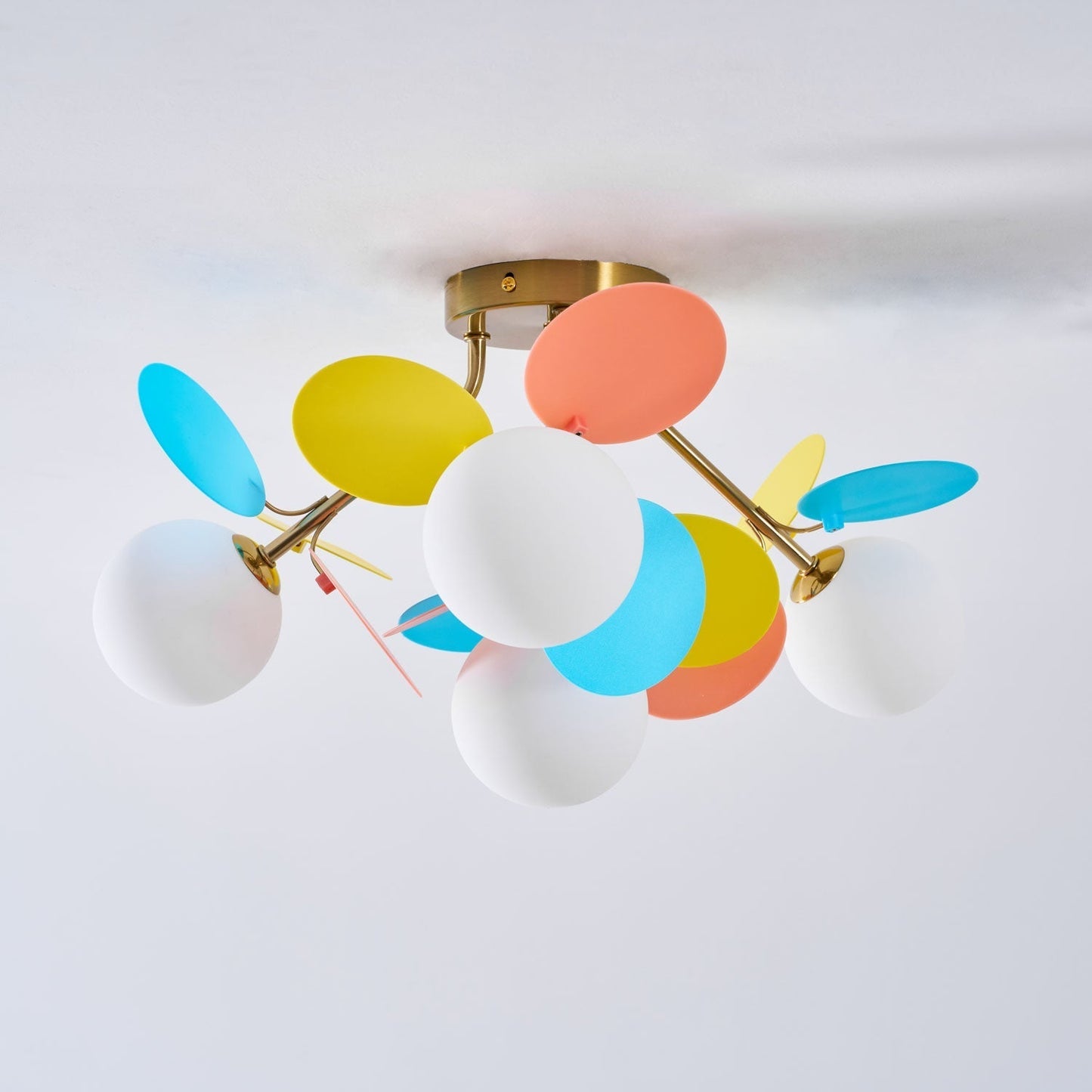 Kalythos | Sculpturale Geometrische Schijf Cluster Semi Opbouw Plafondlamp