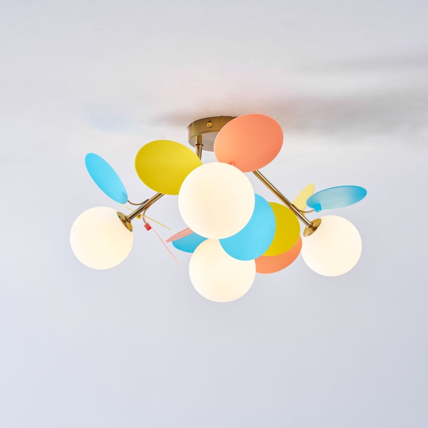 Kalythos | Sculpturale Geometrische Schijf Cluster Semi Opbouw Plafondlamp
