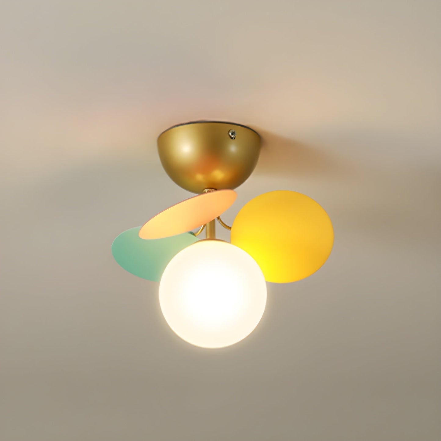 Kalythos | Sculpturale Geometrische Schijf Cluster Semi Opbouw Plafondlamp