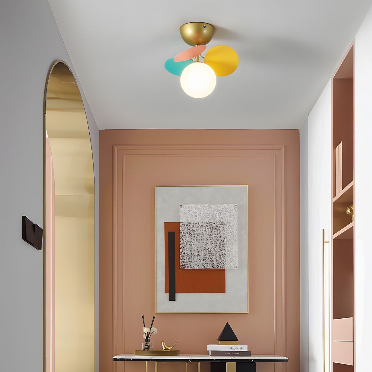 Kalythos | Sculpturale Geometrische Schijf Cluster Semi Opbouw Plafondlamp