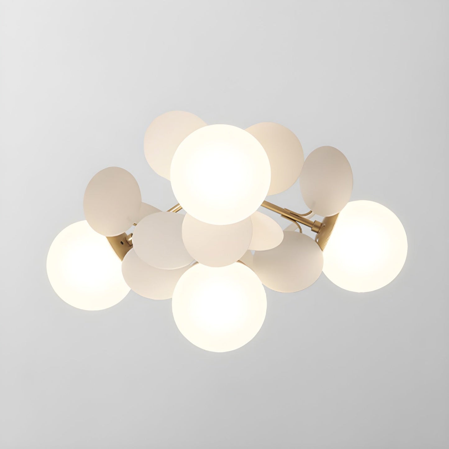 Kalythos | Sculpturale Geometrische Schijf Cluster Semi Opbouw Plafondlamp