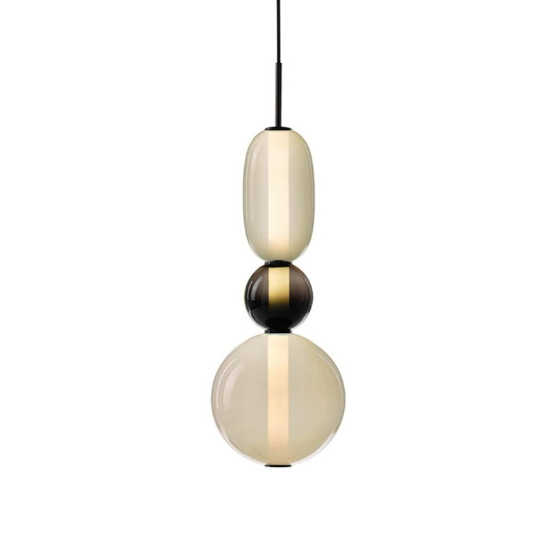 Alvura | Moderne Elliptische Laagvormige Kunstzinnige Glazen Hanglamp